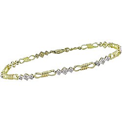 10k Yellow Gold 1/4ct TDW Diamond Bracelet (K-L, I3)