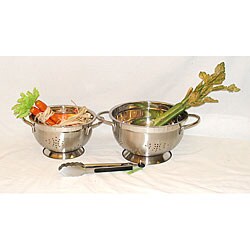 Stainless Steel Euro-style Colanders (Set of 2)