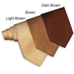 O.H.H.A Brown Woven Silk Tie