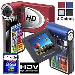 SVP T400 1280x720p HD Camcorder with 8GB SDHC Memory Card