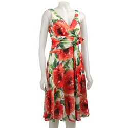 Connected Apparel Women's Floral Print Dress