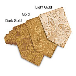 O.H.H.A. Gold Paisley Woven Silk Tie