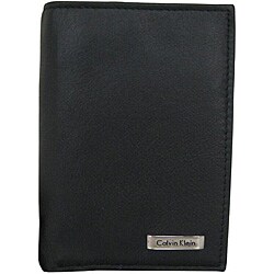 Calvin Klein Men's Black Leather Trifold Wallet