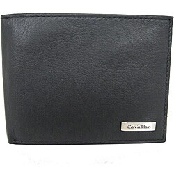 Calvin Klein Men's Black Leather Passcase Wallet