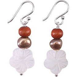 Handmade Silver Pearl/ Mother of Pearl Earrings (6-7 mm)