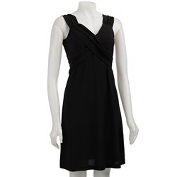 Tiana B. Women's Sleeveless Draped-front Dress