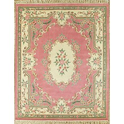 Circlet Pink Floral Rug (5' x 8')