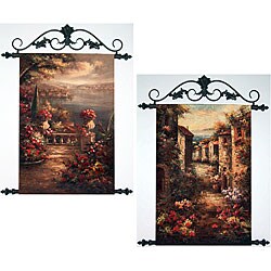 Hand-painted Tuscan Scenes 2-piece Tapestry Set