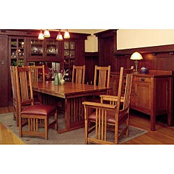 Mission Solid Oak 8-piece Dining Set with Sideboard