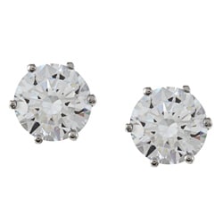 NEXTE Jewelry 14k White Gold Overlay Martini-set CZ Earrings