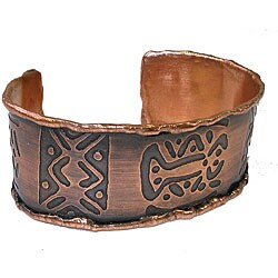 Copper Lobster Motif Cuff Bracelet (Chile)
