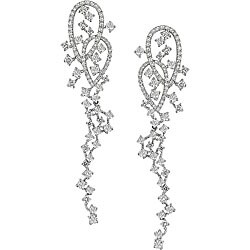 18k White Gold 2 3/4ct TDW Diamond Drop Earrings (G-H, SI)