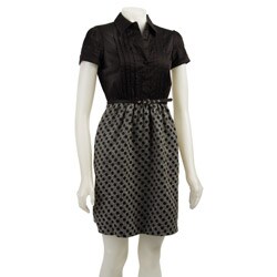 Max & Cleo Women's 'Twofer' Woven Dress