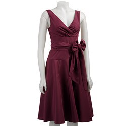 Max & Cleo Women's Matte Taffeta Sleeveless Dress