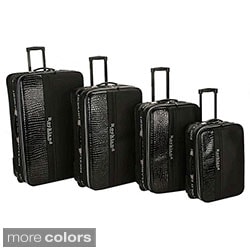 Rockland Polo Crocodile 4-piece Luggage Set