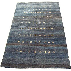 Persian Gabbeh Navy Rug (6'1 x 9'9) 