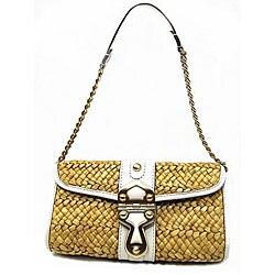 MICHAEL Michael Kors Santorini Straw Chain Clutch