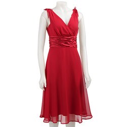 Connected Apparel Women's Garnet Chiffon Dress