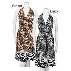 Belinda Women's Animal Print Halter Dress