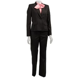 Anne Klein Women's 3-piece Mini Stripe Pant Suit