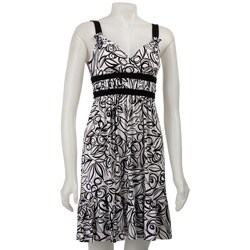 London Times Women's Shirred Waist Dress