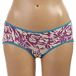 Ed Hardy Intimates Cream/ Tiger Hipster Shorts