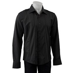 Unlimited Men's Pinstripe Printed Back Shirt