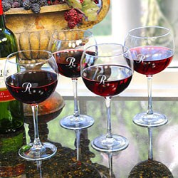 Hand-blown Red Wine Glasses (Set of 4)