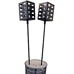 Black Table Stakes with Florentine Torches (Set of 2)