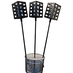 Florentine Black 62-inch Garden Stake Torches (Set of 3)