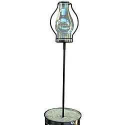 Pewter Love Torch Lantern with 22-inch Table Stake