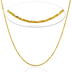 14k Yellow Gold 18-inch Tornado-link Necklace