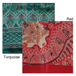 Large Square Silk Printed Scarf (India)