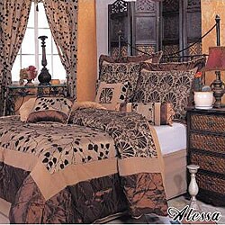 Alessa 7-piece Flocking Luxury Comforter Set