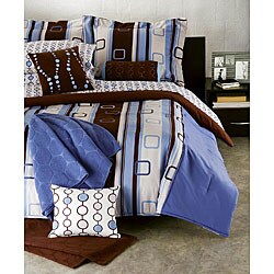 Geo Soft Microfiber Queen-size Bed in a Bag
