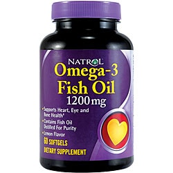 Natrol Omega-3 1200mg Softgels (Pack of 4 60-count Bottles)
