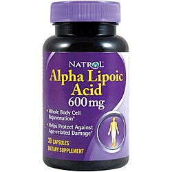 Natrol Alpha Lipoic Acid 600mg Pills (Pack of 3 30-count Bottles)