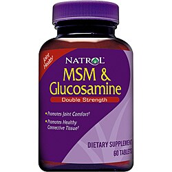 Natrol MSM/ Glucosamine Double Strength 500mg Tablets (Pack of 3 60-count Bottles)