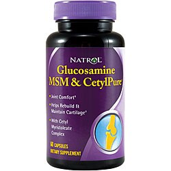 Natrol Glucosamine/ MSM/ CetylPure 500mg Pills (Pack of 2 60-count Bottles)