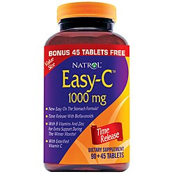 Natrol Easy-C 1000 mg with Bios T/R Tablets (Pack of 2 135-count Bottles)