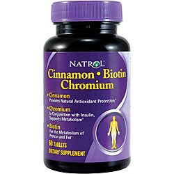 Natrol 60-count Cinnamon Chromium Biotin Supplements (Pack of 3)