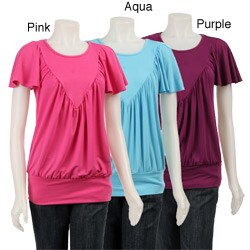 FINAL SALE Be Yourself Women's Flutter-sleeve Shirt