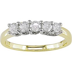 14k Two-tone Gold and 1/2ct TDW Diamond Ring (H-I, I1-I2)