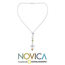Peridot and Citrine 'Spin' Necklace (India)
