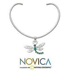 'Blue Dragonfly' Turquoise Necklace (Indonesia)