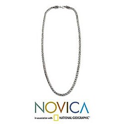 Sterling Silver 'Dragon Spine' Chain Necklace (Indonesia)