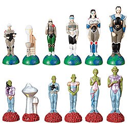 Alien vs. Human Chess Set