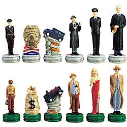 Cops and Robbers Chess Piece Set