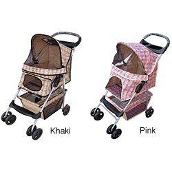 Deluxe 4-wheel Dog or Cat Stroller  