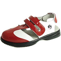 Sandbaggers Ria Red on White Women's Golf Shoes